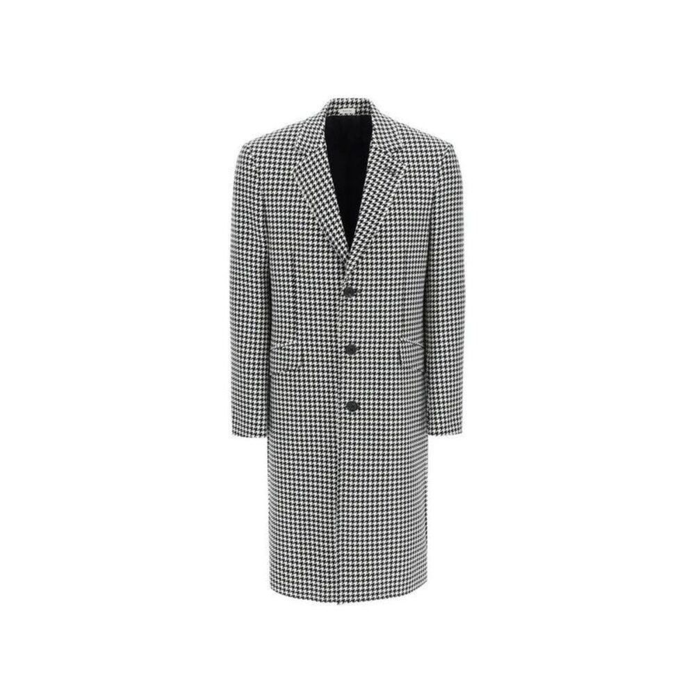 Alexander McQueen Wool Blend Tailored Coat Men Black Jackets